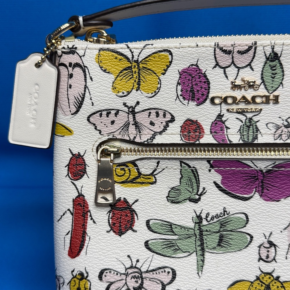 EUC COACH MINI ROWAN FILE CREATURE / INSECT / BUG PRINT CROSSBODY / SHOULDER BAG - Picture 3 of 17
